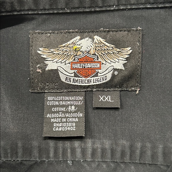 Harley-Davidson short sleeve button down shirt.  XXL - Picture 10 of 10